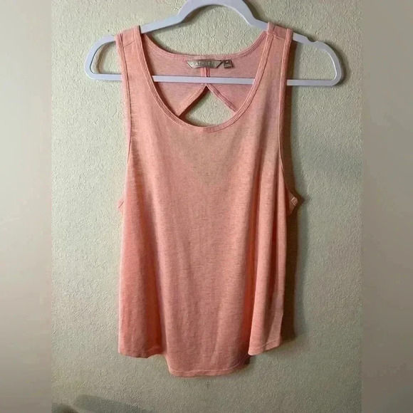 Athleta Womens Tank Top Shirt Sz M Breezy cut out sleeveless athletic - Picture 1 of 7